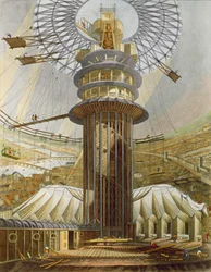 Der geometrische Aufstieg zu den Galerien im Kolosseum, Regents Park, veröffentlicht 1829